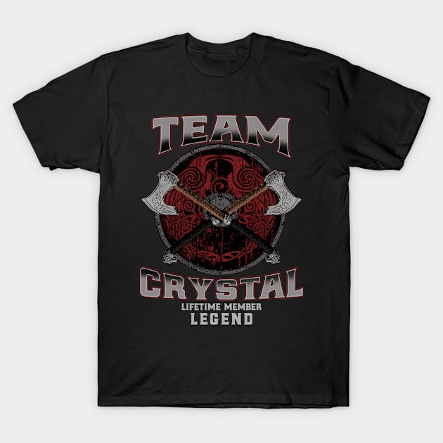 Crystal Name - Lifetime Member Legend - Viking T-Shirt by Stacy Peters Art